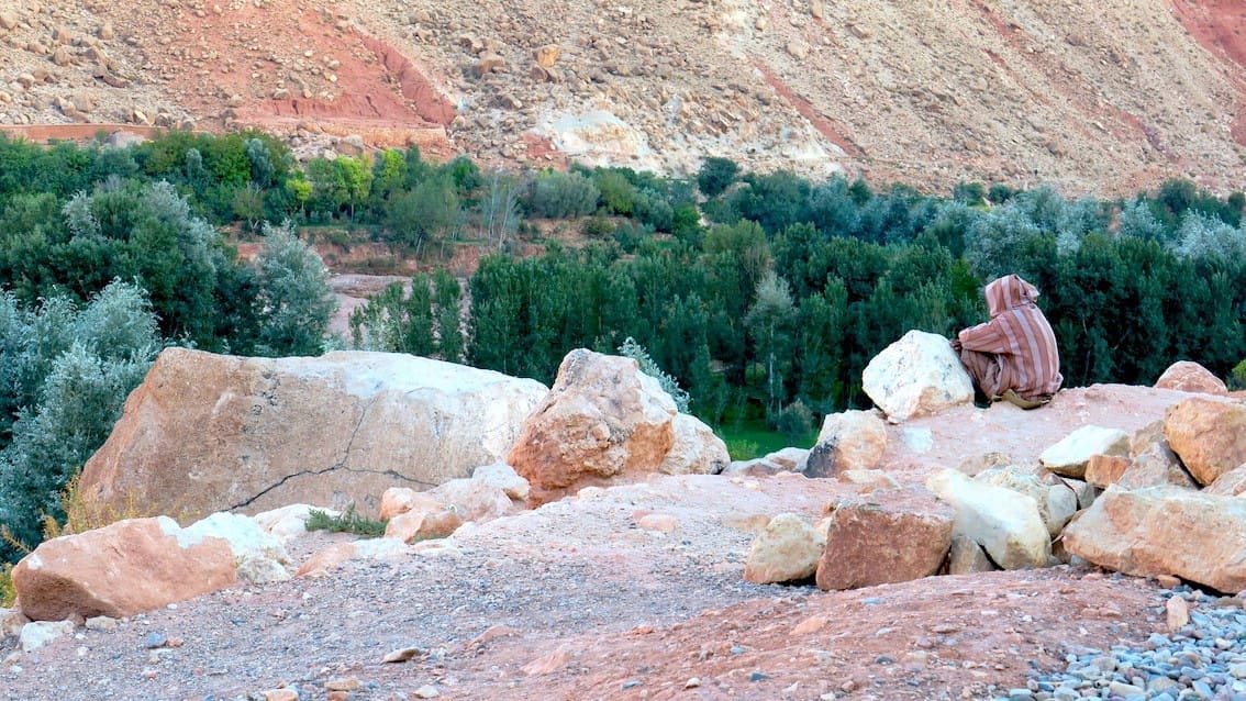 verso Ouarzazate, al tramonto
